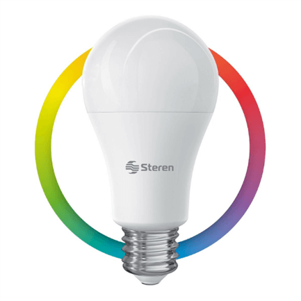 Foco led steren wi-fi multicolor 10w rgb controlado