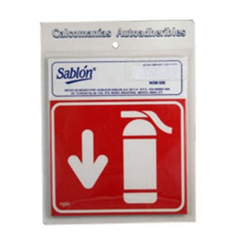 Se&ntilde;alamientos calcomania sablon extintor 12x11 7986