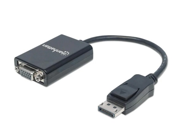 Adaptador manhattan displayport m a vga h 15cm activo