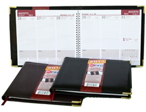 Agendas hazel 359 de lujo 25x23cm 2025 negra