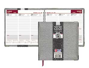 Agendas hazel 359 de lujo 25x23cm 2025 plata