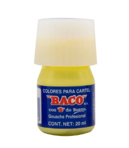 Acuarelas baco 80 p/cartel amarillo pastel 20ml