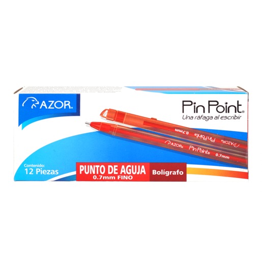 Boligrafos azor pin point ultrafino 0.5 rojo