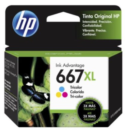 Consumibles hewlett packard ink advantage 667xl tricolor