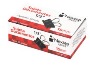 Clips negros nextep mini 1/2 c/12 ne-153c