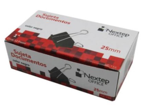 Clips negros nextep (25mm) 1  c/12 ne-156
