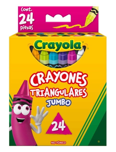 Colores de cera crayola triangulares jumbo c/24