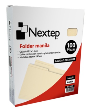 Folder manila t/carta nextep c/100