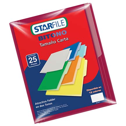 Folders mapasa bitono borgo&ntilde;a c/25 tama&ntilde;o carta