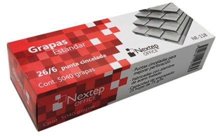 Grapas estandar nextep 26/6 c/5000