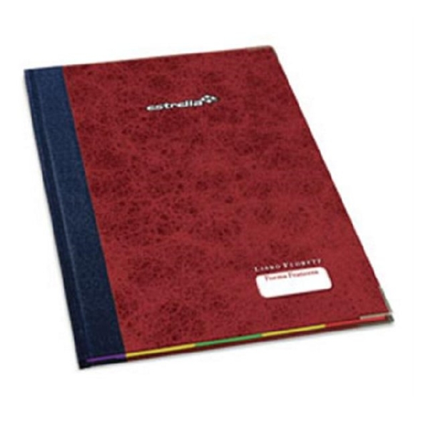 Libros de contabilidad estrella florete rayado 240 hojas