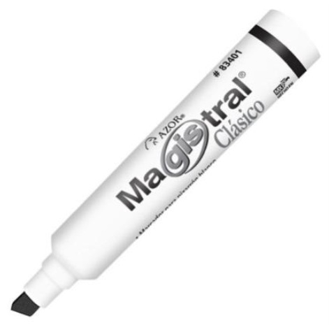 Marcador azor magistral punta cincel p/pizarron negro