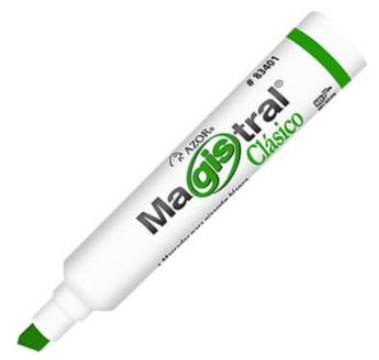 Marcador azor magistral punta cincel p/pizarron verde