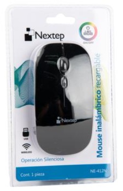 Mouse nextep 412 negro recargable inalambrico