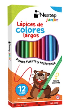 Colores madera nextep largos c/12