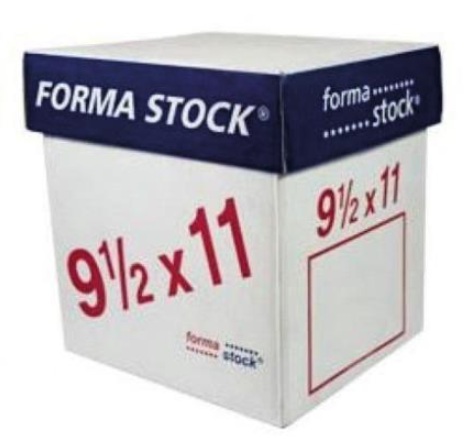 Papeles p/impresora formastock 9 1/2x11 3/t blanco c/1000