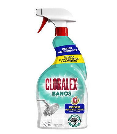 Limpiador lÍquido cloralex para baños anti hongos 650 ml