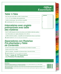 Separadores avery 11677 blanco pesta&ntilde;a multicolor abecedario