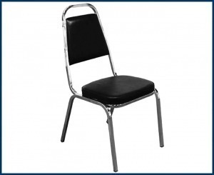 Silla visita banquetera 2000 vinil negro