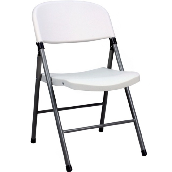 Silla plegable  4619 banquetera plastico blanca
