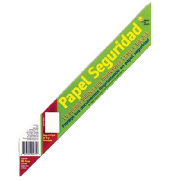 Papeles seguridad carta c/40 piezas